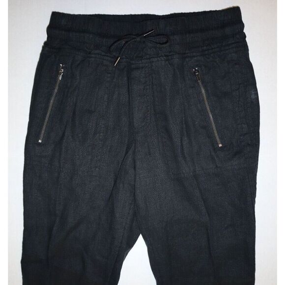 Athleta 530642-02 Women's Sz 0 Black Cabo Linen Jogger Pants - Picture 3 of 11